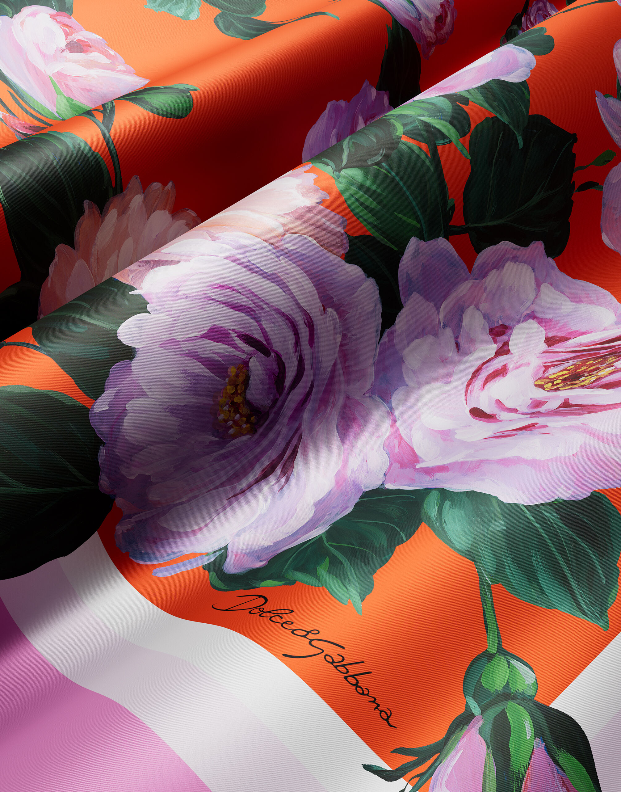 スカーフ Dolce & Gabbana FW25 FOULARD 90X90 (FN090R GDAOZHP3OA) Silk twill scarf with micro-polka-dot print (90x90) in Print