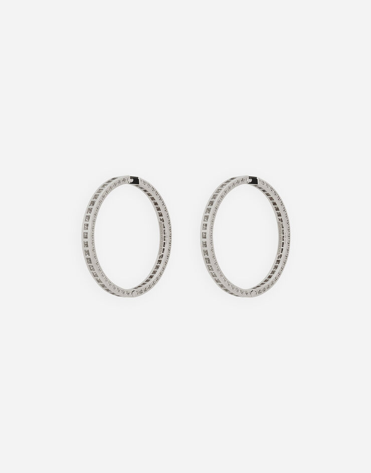 Dolce & Gabbana 다이아몬드 세팅 18kt 화이트 골드 이지 다이아몬드 이어링 화이트 WEQA4GWDIA1