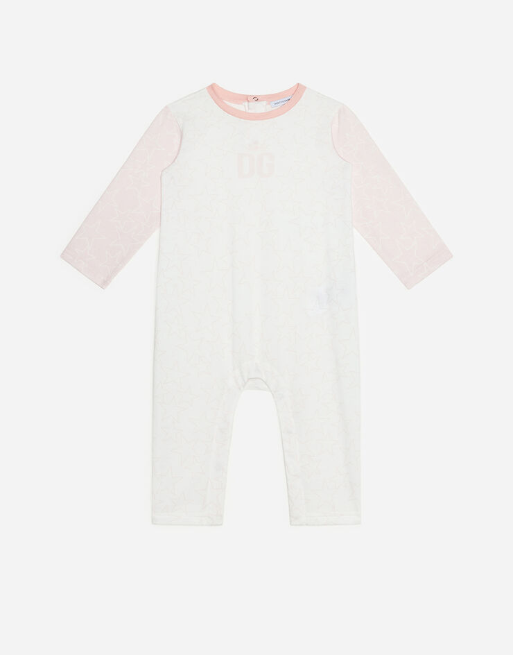 Dolce & Gabbana Jersey tracksuit with star print and pink bottom PINK L1JO1MG7VVG