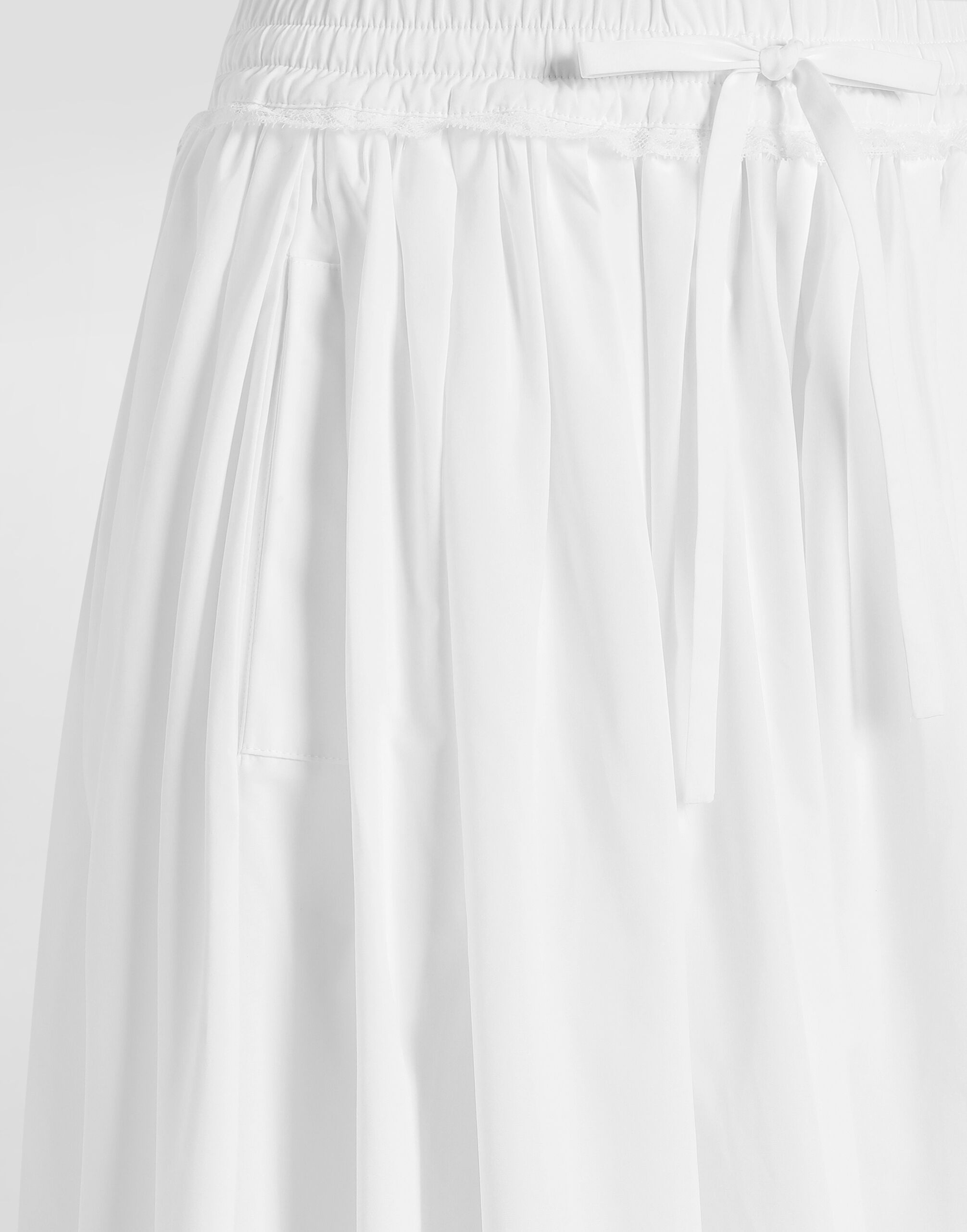 Poplin skirt in White for Women | Dolce&Gabbana® US