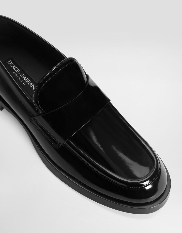 Dolce&Gabbana Polished calfskin loafers Black A30200A1037