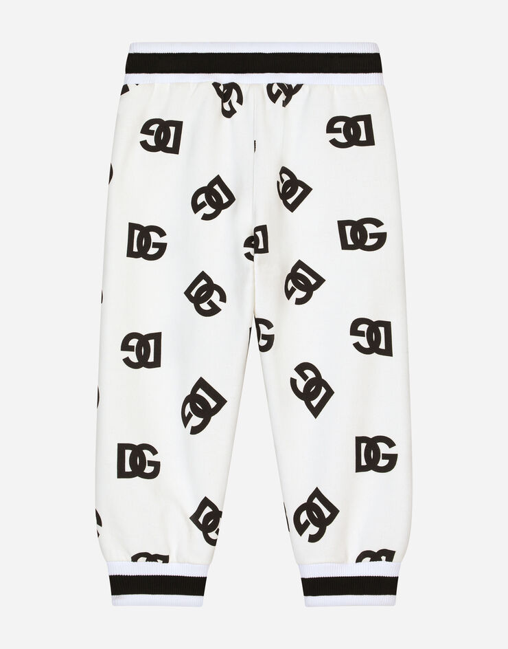 Dolce & Gabbana Jersey jogging pants with DG logo print Multicolor L5JP9PHS7KC