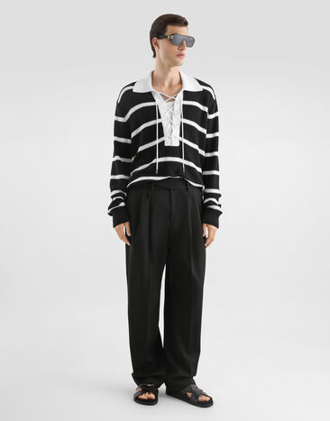 Dolce & Gabbana Striped serafino pullover Multicolor GXXB5TJGMEJ