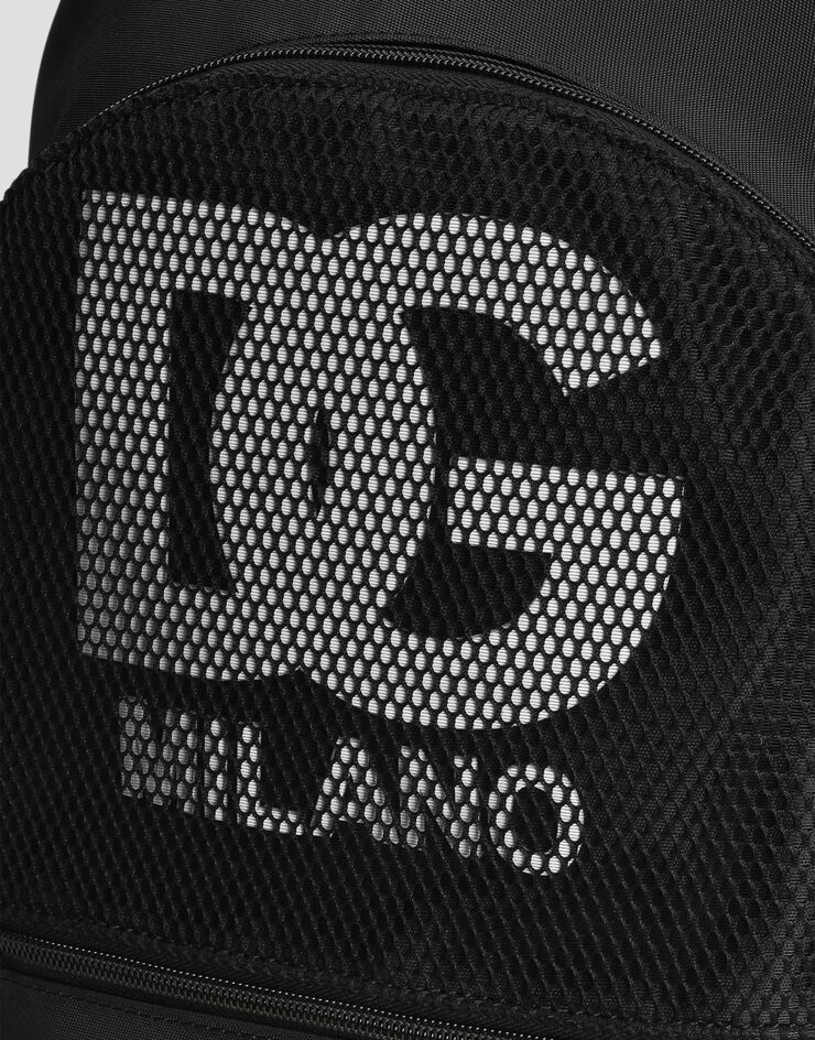 Dolce & Gabbana Mochila de rejilla de nailon con logotipo DG Negro EM0144AM476
