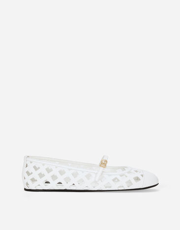 Dolce & Gabbana Openwork calfskin ballet flats Red CB0258AD160