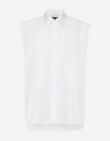 Dolce & Gabbana Sleeveless oversize poplin shirt Multicolor G2TN4TFR20N