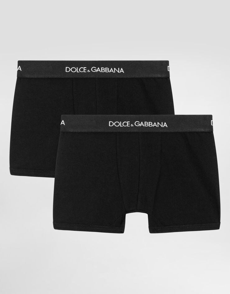 Dolce & Gabbana Boxer two-pack with branded elastic Black L4J701ON00G