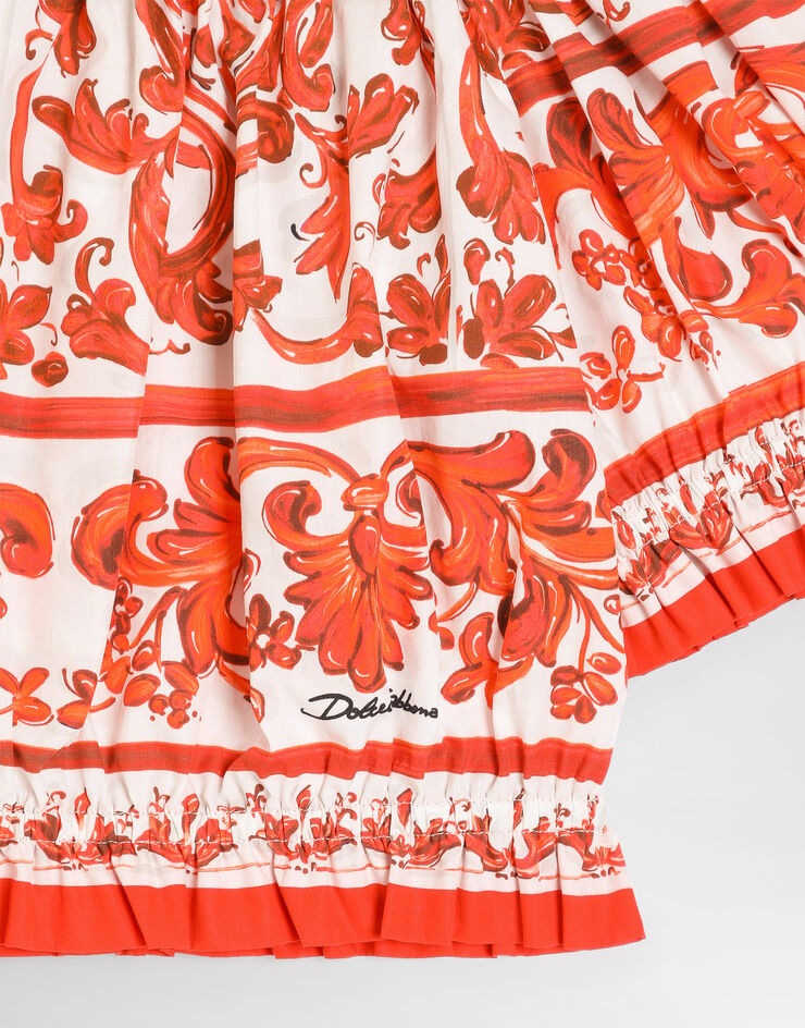 Dolce & Gabbana Majolica-print poplin top Multicolor L56S40G7P4J