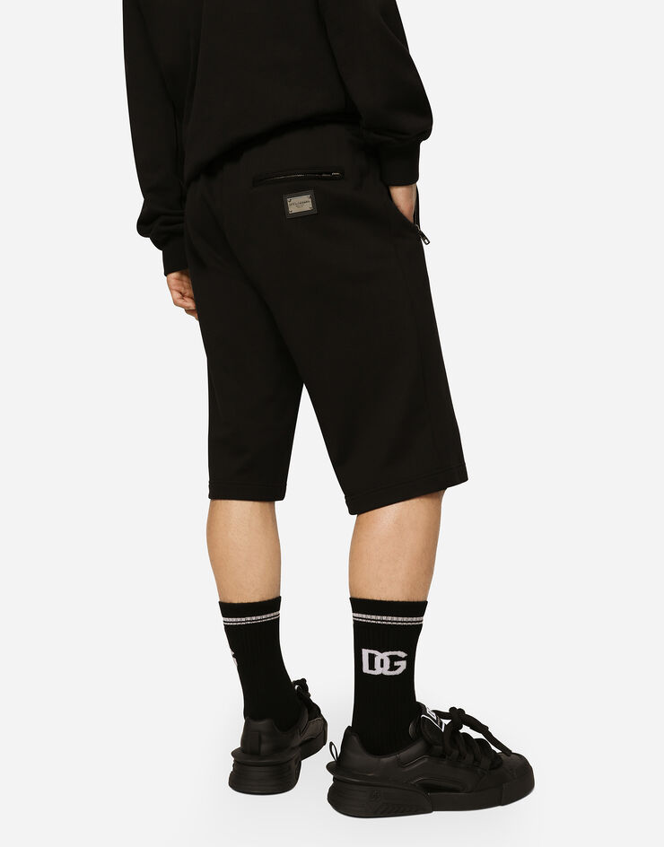 Dolce & Gabbana Спортивные шорты из джерси с фирменной пластинкой черный GVB7HTG7F2G