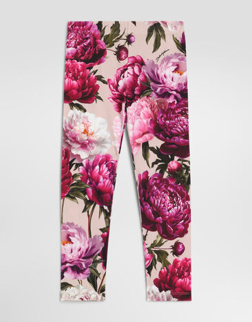 Dolce & Gabbana Leggings en interlock con estampado de peonías Multicolor L5JPB7G7QZU