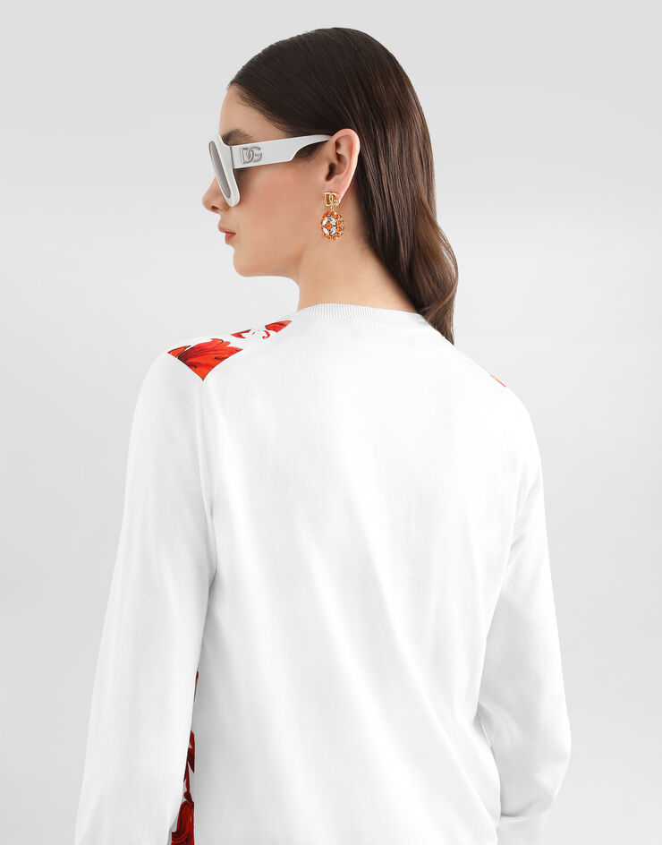 Dolce & Gabbana Majolica-print silk and twill cardigan Dolce & Gabbana Majolica-print silk and twill cardigan Multicolor FXV10TJBSP8