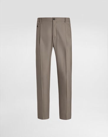 Dolce & Gabbana Double-fold wool canvas trousers Multicolor GV4EETFURK8
