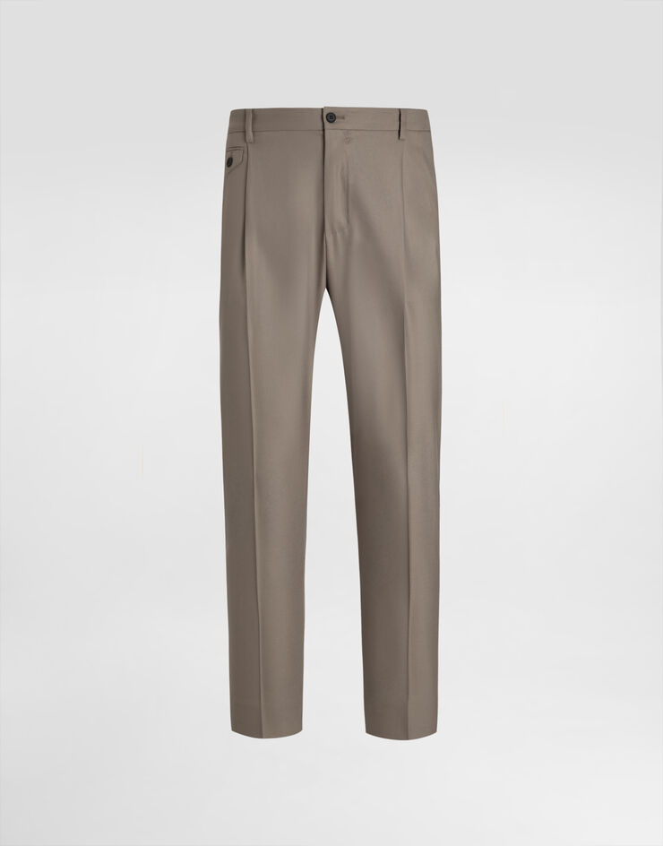Dolce & Gabbana Double-fold wool canvas trousers Multicolor GV4EETFURK8
