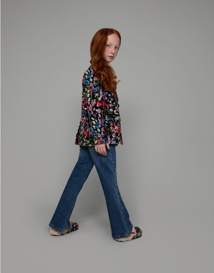 DolceGabbanaSpa Double-breasted printed velvet jacket Multicolor L51J79FSWB7