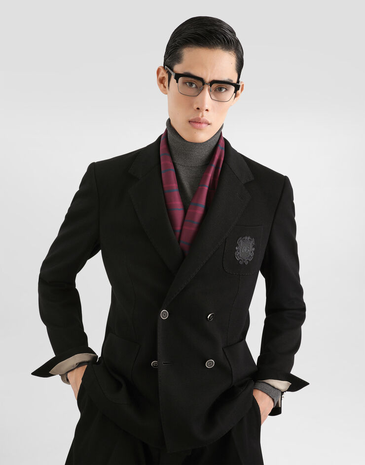 Dolce & Gabbana Portofino double-breasted jersey jacket Dolce & Gabbana Portofino double-breasted jersey jacket Black G2UQ5ZHU7QN