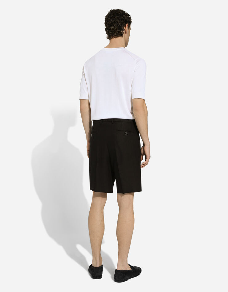 Dolce & Gabbana Bermudas de lino Negro GW0MATFU4LF