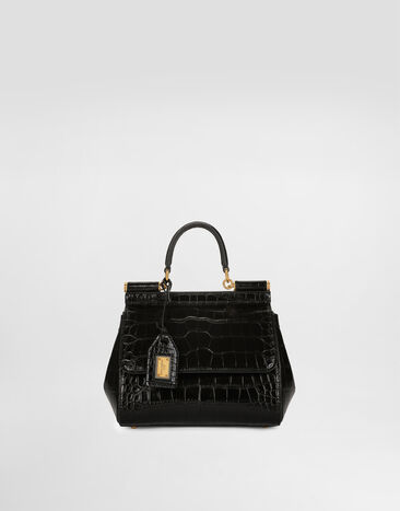 Dolce & Gabbana Medium Sicily handbag in alligator leather White BB6002B2EM1
