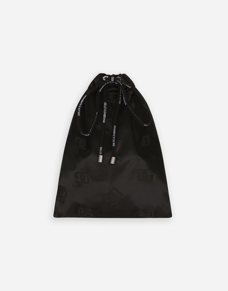 Dolce & Gabbana Mid-length jacquard swim trunks with DG Monogram Black M4A13TFJSCE
