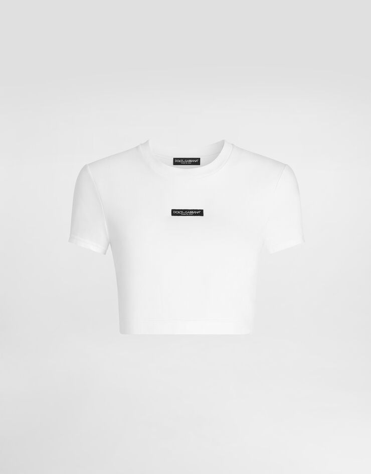 Dolce & Gabbana Jersey t-shirt with logo White F8V95TFUEEY