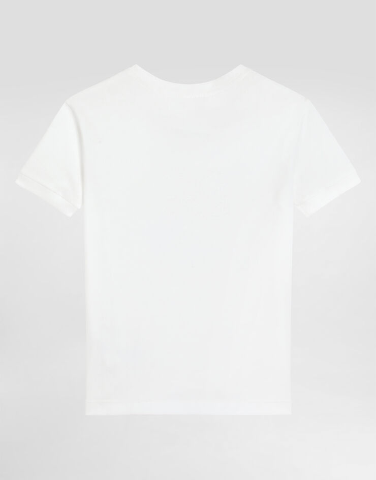 Dolce & Gabbana Jersey T-shirt with DG logo Multicolor L5JTPDG7O0X