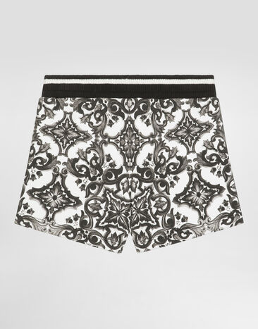 Dolce & Gabbana Majolica-print fleece bermuda shorts Multicolor L1JQS2II7HR
