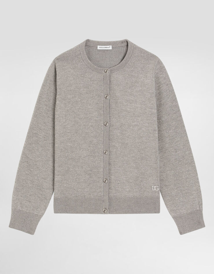 Dolce & Gabbana Stockinette knit cardigan Grey L5KWMJJGME6