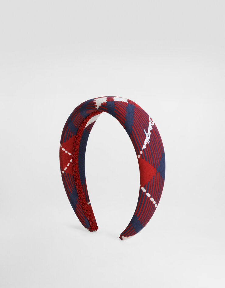 Dolce & Gabbana Tartan-print headband Multicolor LB3L54ISMKM