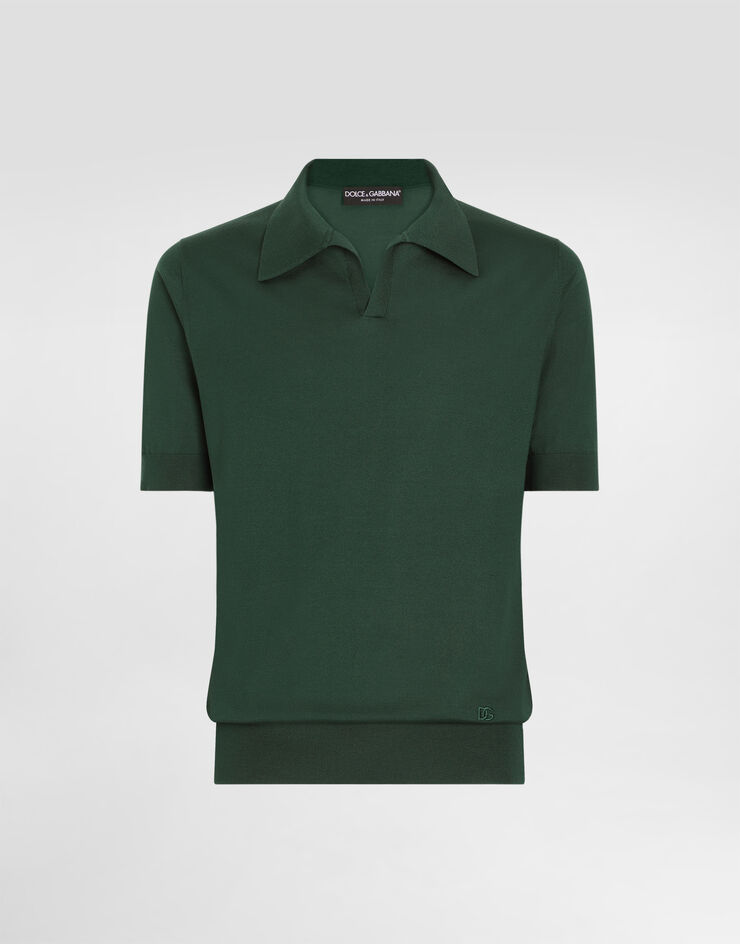 Dolce & Gabbana Polo de punto en seda  GXZBUZJBSPK