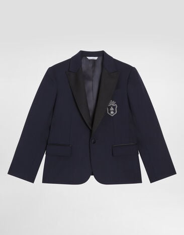 Dolce & Gabbana كارديجان محاك بغرزة الجيرسيه Blue L41J89FUBE7