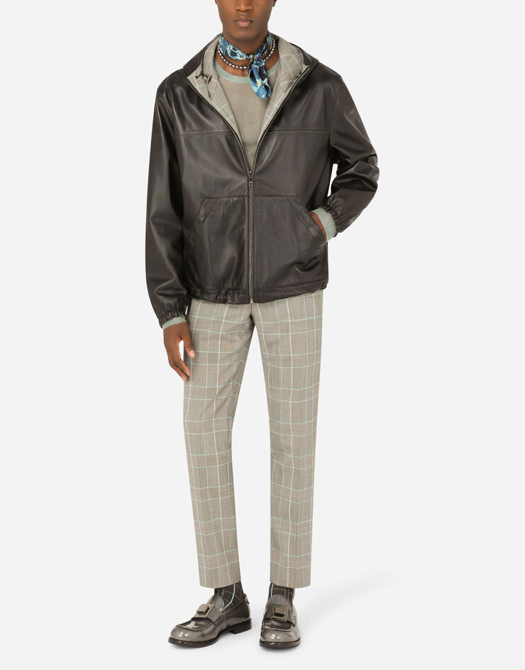 Dolce & Gabbana Ribbed technical yarn round-neck sweater Verde Agua GXI55TJCMT9