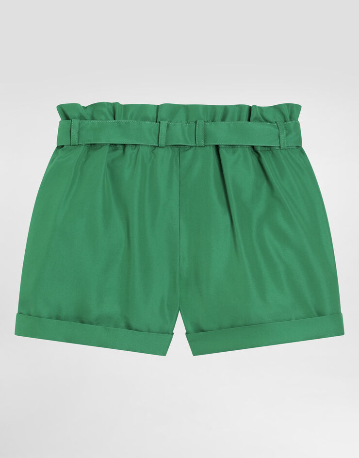 Dolce & Gabbana Short 5 poches en popeline à logo DG Vert L53Q38FUM4G