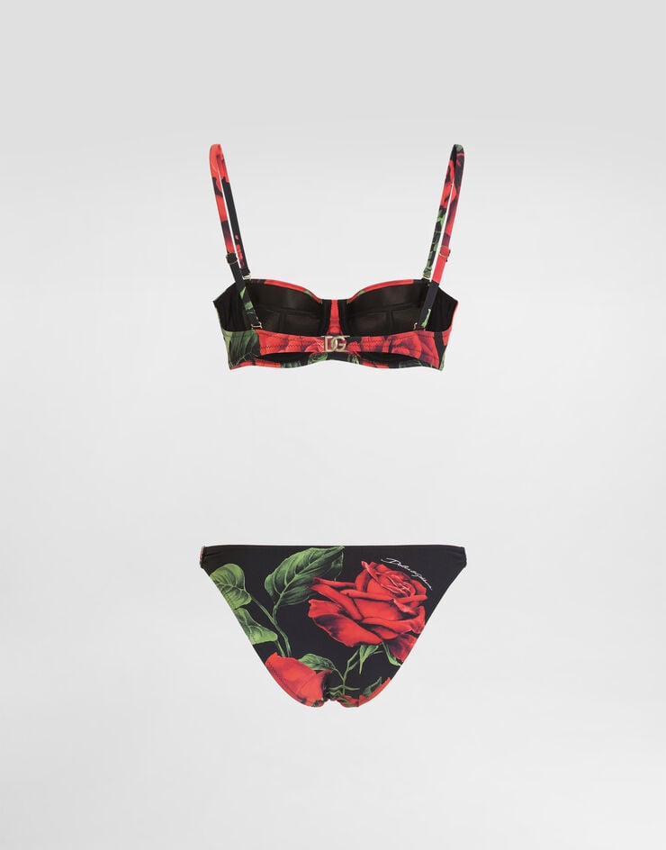Dolce & Gabbana Rose-print balconette bikini Dolce & Gabbana Rose-print balconette bikini Multicolor O8C06JON0FR