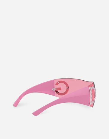 Dolce & Gabbana 리에디션 선글라스 핑크와 핑크 스트라스 VG2298VM584