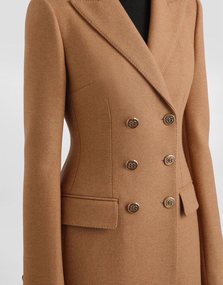 Dolce & Gabbana Dolce double-breasted wool coat Beige F0N87THU2B1