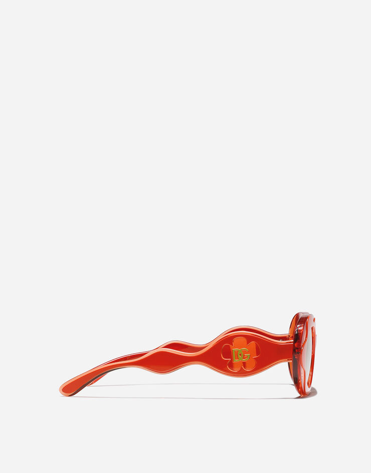 Dolce & Gabbana 「フラワーパワー」サングラス オレンジ VG600KVN87T