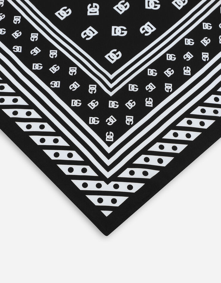 Dolce & Gabbana Twill scarf with all-over DG logo print (70 x 70) Print FN092RGDB7Z