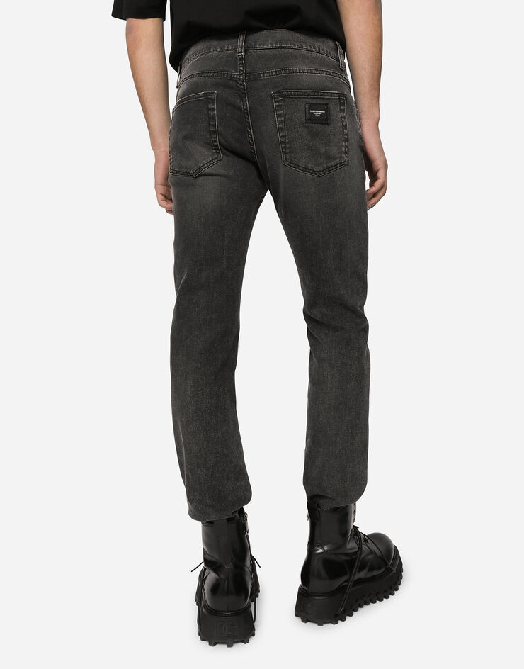 Dolce & Gabbana Vaqueros skinny elásticos grises con efecto lavado Gris GY07LDG8CO7