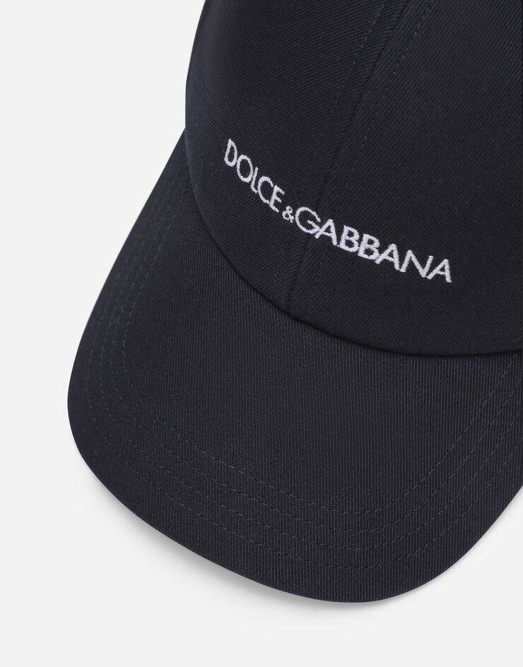 Dolce & Gabbana Baseballkappe aus Baumwolle mit Logo Dolce&Gabbana Blau GH886ZGH207
