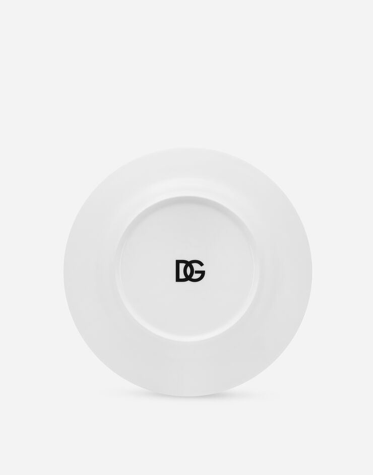 Dolce & Gabbana Set 2 Porcelain Dinner Plates Multicolor TC0S04TCA48