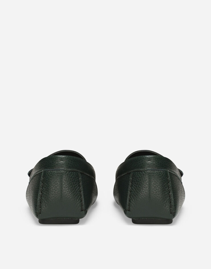 Dolce & Gabbana Drivers en cuir de cerf Vert A50596A8034