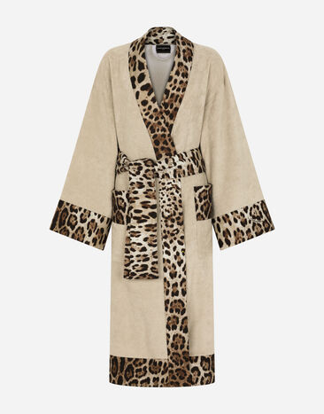 Dolce & Gabbana Cotton Terry Bathrobe Multicolor TCF015TCAHC