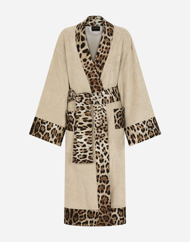 Dolce & Gabbana Cotton Terry Bathrobe Multicolor TCF010TCAGO