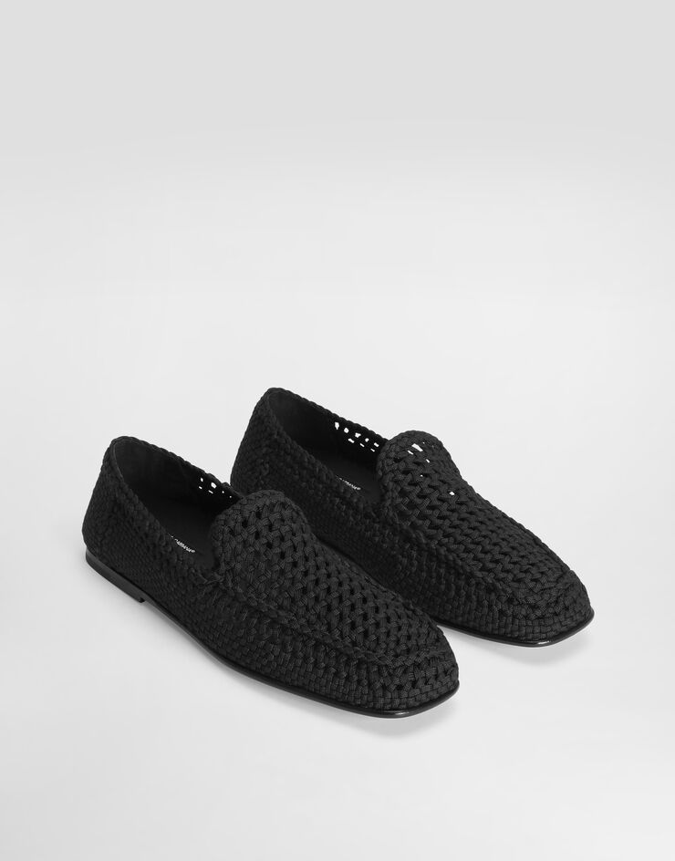 Dolce & Gabbana Häkel-Slipper Schwarz A50523AJ183