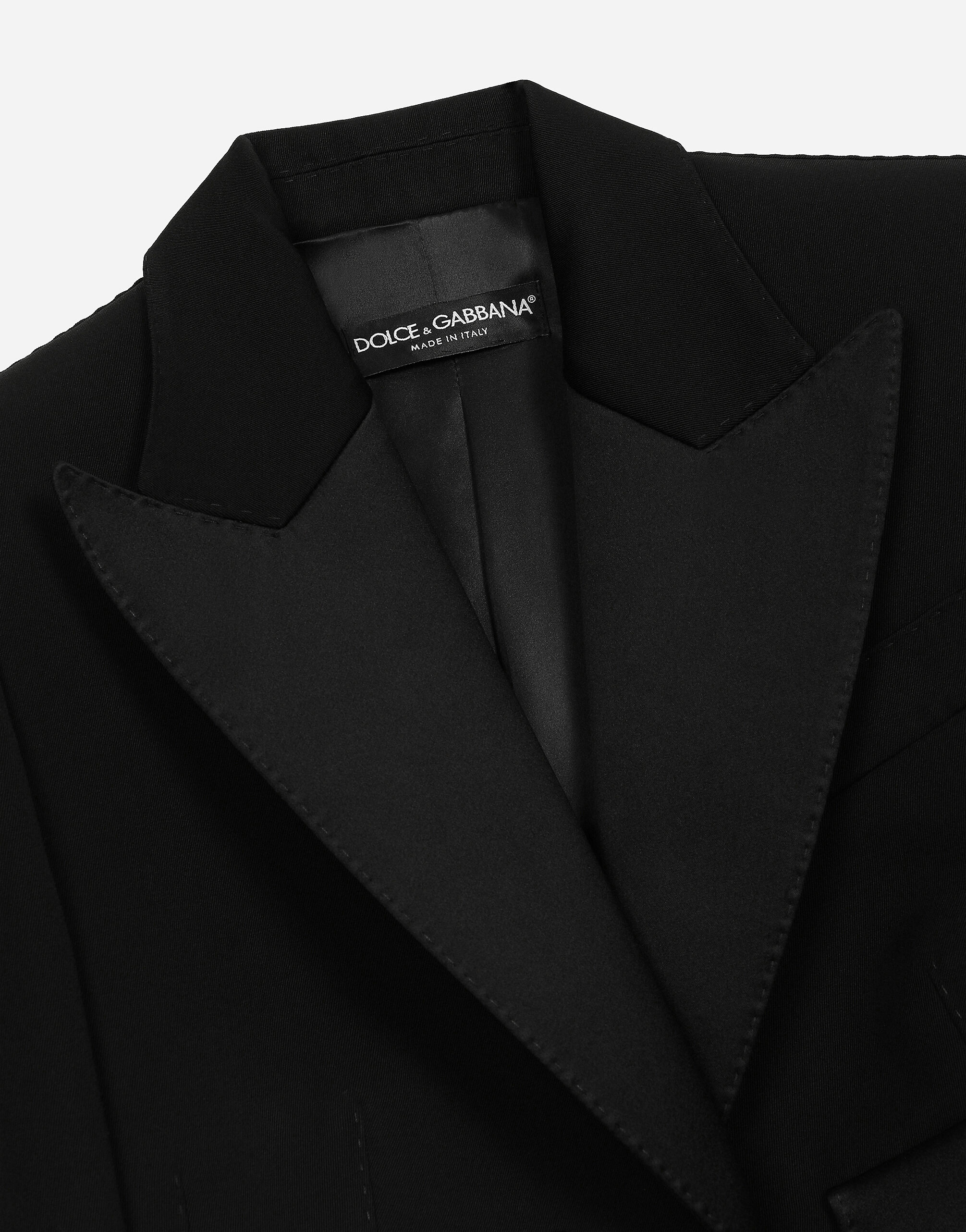 ジャケット Dolce&Gabbana Spencer Black Wool Gabardine Tuxedo Wool gabardine Spencer tuxedo jacket in Black for Women