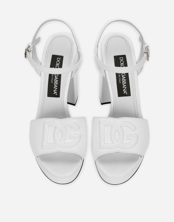 Dolce & Gabbana Calfskin platform sandals White CR1586AW576