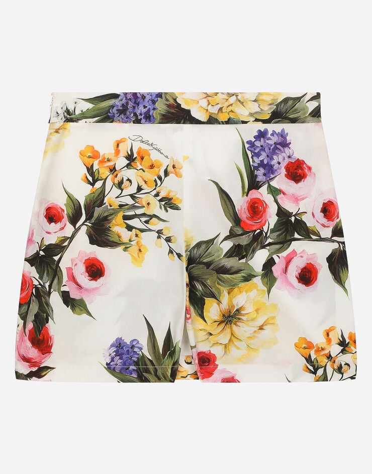 Dolce & Gabbana Shorts aus Popeline Garten-Print Drucken L53Q22HS5Q5