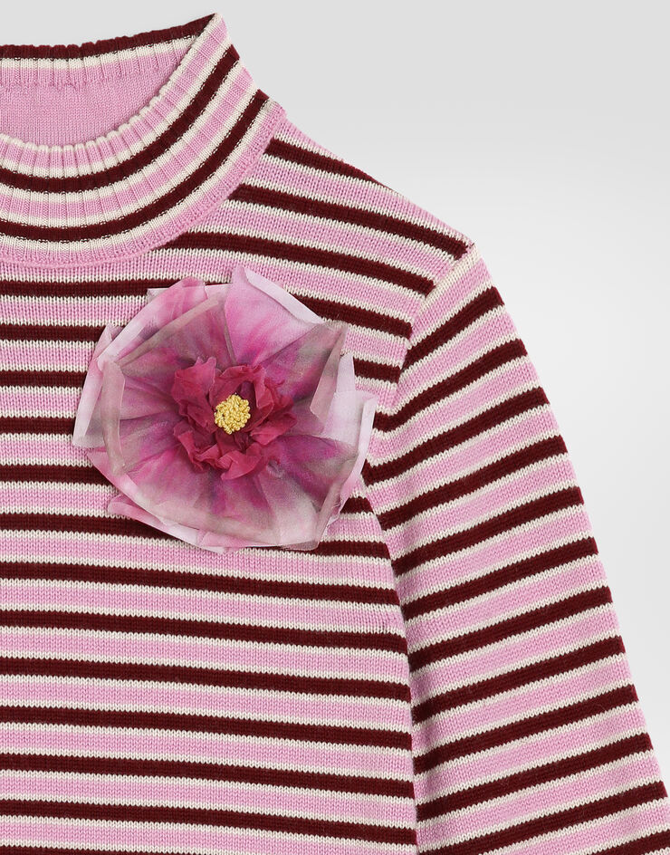 Dolce & Gabbana Mock neck knit top Multicolor L5KWMAJDVNB