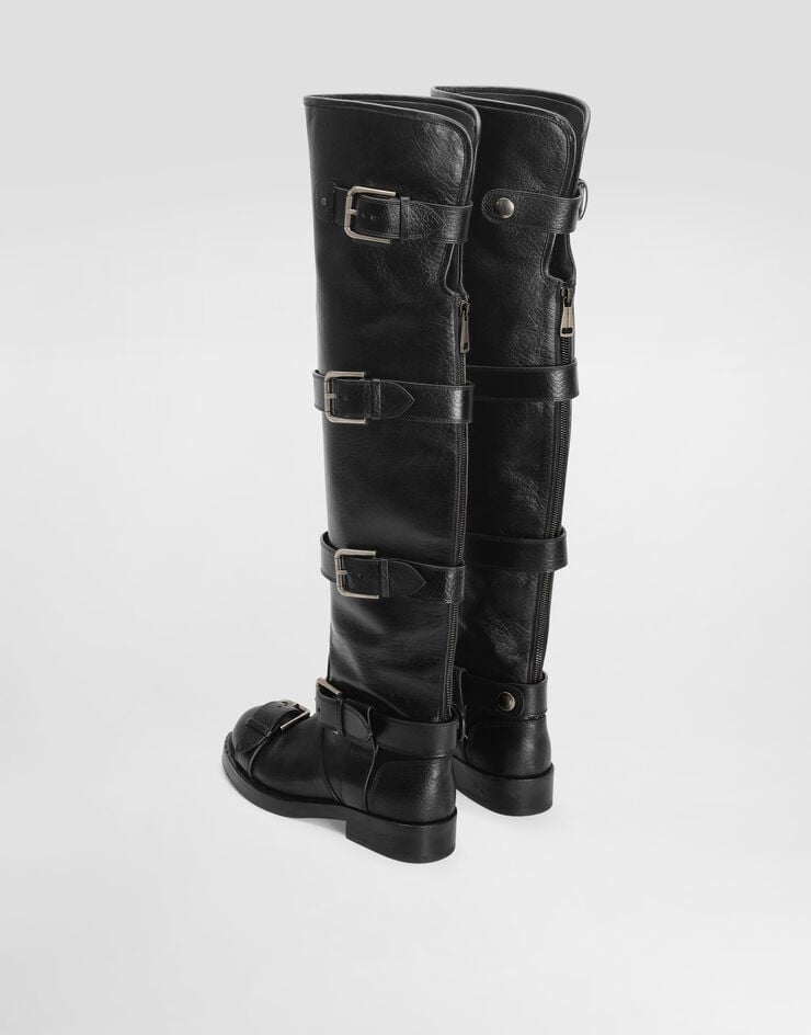Dolce & Gabbana Horse leather boots Black CU1239AW352