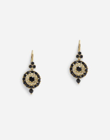 Dolce & Gabbana Boucles d’oreilles dormeuses avec saphirs noirs Doré WADC2GW0001