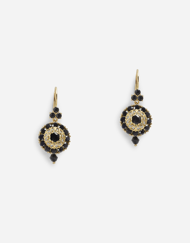 Dolce & Gabbana Ohrringe mit damenverschluss und schwarzen saphiren GOLD / SCHWARZ WEDS3GWSLE1